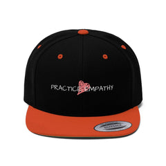 Embroidered Flat Bill Hat, Classic Logo (OFFICIAL Snapback)-Hats-Practice Empathy