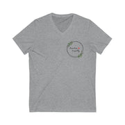 Men's Jersey Short Sleeve V-Neck Tee, Olive Branch Logo-V-neck-Practice Empathy