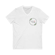 Men's Jersey Short Sleeve V-Neck Tee, Olive Branch Logo-V-neck-Practice Empathy
