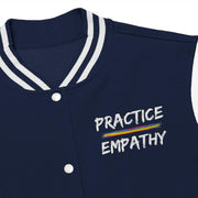 Women's Embroidered Varsity Jacket, Rainbow Logo-Long-sleeve-Practice Empathy