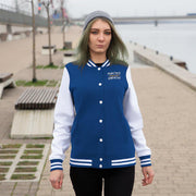 Women's Embroidered Varsity Jacket, Rainbow Logo-Long-sleeve-Practice Empathy