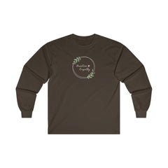 Men's Ultra Cotton Long Sleeve Tee, Olive Branch Logo