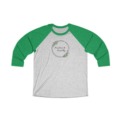 Tri-Blend 3/4 Raglan Tee, Olive Branch Logo