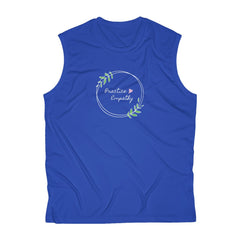 Men's Sweat-wicking Sleeveless Performance Tee, Olive Branch Logo