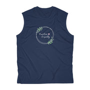 Men's Sweat-wicking Sleeveless Performance Tee, Olive Branch Logo