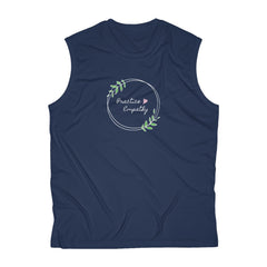 Men's Sweat-wicking Sleeveless Performance Tee, Olive Branch Logo
