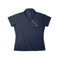Women's Embroidered Polo Shirt, Olive Branch Logo