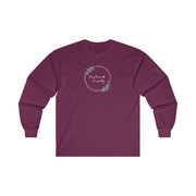 Men's Ultra Cotton Long Sleeve Tee, Olive Branch Logo
