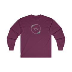 Men's Ultra Cotton Long Sleeve Tee, Olive Branch Logo