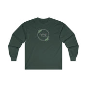 Men's Ultra Cotton Long Sleeve Tee, Olive Branch Logo