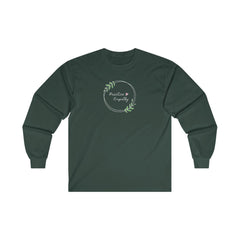 Men's Ultra Cotton Long Sleeve Tee, Olive Branch Logo
