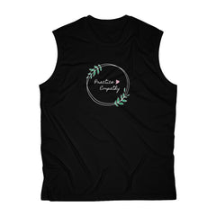 Men's Sweat-wicking Sleeveless Performance Tee, Olive Branch Logo