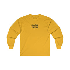 Men's Ultra Cotton Long Sleeve Tee, Rainbow Logo