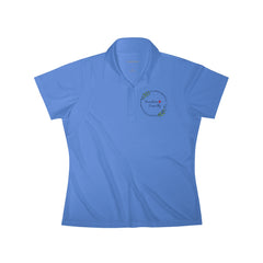 Women's Embroidered Polo Shirt, Olive Branch Logo