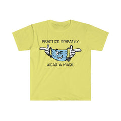 Women's Softstyle Graphic Tee, Wear a Mask-Practice Empathy