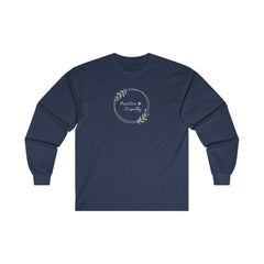 Men's Ultra Cotton Long Sleeve Tee, Olive Branch Logo