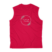 Men's Sweat-wicking Sleeveless Performance Tee, Olive Branch Logo