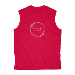 Men's Sweat-wicking Sleeveless Performance Tee, Olive Branch Logo