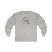Men's Ultra Cotton Long Sleeve Tee, Olive Branch Logo