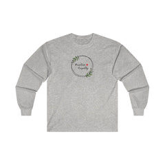 Men's Ultra Cotton Long Sleeve Tee, Olive Branch Logo