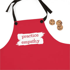 Apron, Brushes Logo, red-Accessories-Practice Empathy