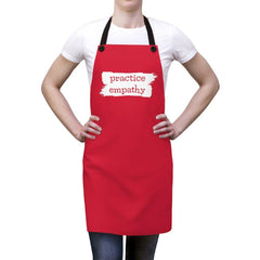 Apron, Brushes Logo, red-Accessories-Practice Empathy