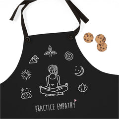 Apron, Mantras of the Mind, female, black-Accessories-Practice Empathy