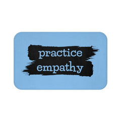 Bath Mat, Brushes Logo, Carolina blue-Home Decor-Practice Empathy