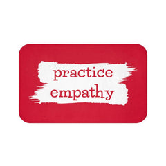 Bath Mat, Brushes Logo, deep red-Home Decor-Practice Empathy