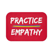 Bath Mat, Rainbow Logo, dark red-Home Decor-Practice Empathy
