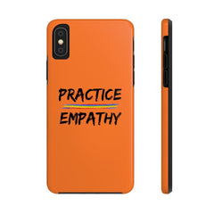 Case Mate Tough Phone Case, Rainbow Logo, dark orange-Phone Case-Practice Empathy