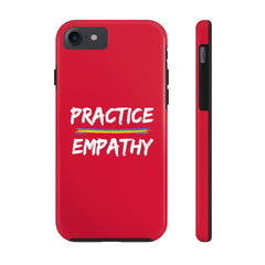 Case Mate Tough Phone Case, Rainbow Logo, dark red-Phone Case-Practice Empathy