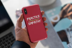 Case Mate Tough Phone Case, Rainbow Logo, dark red-Phone Case-Practice Empathy