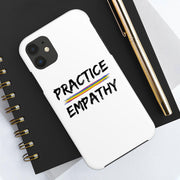 Case Mate Tough Phone Case, Rainbow Logo, white-Phone Case-Practice Empathy
