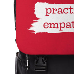 Casual Shoulder Backpack, Brushes Logo, fire red-Bags-Practice Empathy