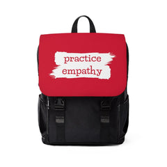 Casual Shoulder Backpack, Brushes Logo, fire red-Bags-Practice Empathy