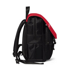 Casual Shoulder Backpack, Classic Logo, Fire Engine Red-Bags-Practice Empathy