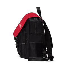 Casual Shoulder Backpack, Classic Logo, Fire Engine Red-Bags-Practice Empathy