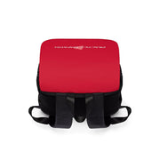 Casual Shoulder Backpack, Classic Logo, Fire Engine Red-Bags-Practice Empathy