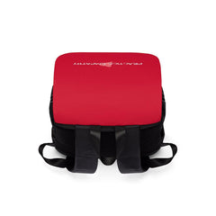 Casual Shoulder Backpack, Classic Logo, Fire Engine Red-Bags-Practice Empathy