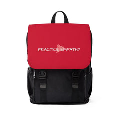 Casual Shoulder Backpack, Classic Logo, Fire Engine Red-Bags-Practice Empathy
