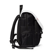 Casual Shoulder Backpack, Classic Logo, white-Bags-Practice Empathy