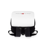 Casual Shoulder Backpack, Classic Logo, white-Bags-Practice Empathy