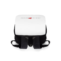 Casual Shoulder Backpack, Classic Logo, white-Bags-Practice Empathy