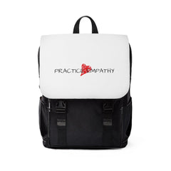 Casual Shoulder Backpack, Classic Logo, white-Bags-Practice Empathy