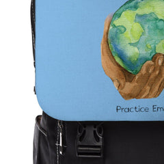 Casual Shoulder Backpack, Nourishing Home, light blue-Bags-Practice Empathy