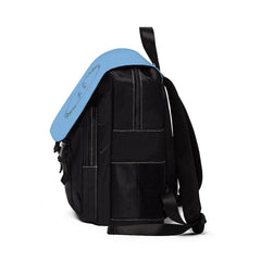 Casual Shoulder Backpack, Olive Branch Logo, light blue-Bags-Practice Empathy