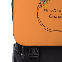 Casual Shoulder Backpack, Olive Branch Logo, orange-Bags-Practice Empathy