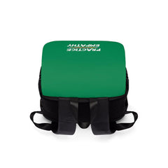 Casual Shoulder Backpack, Rainbow Logo, forest green-Bags-Practice Empathy
