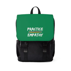 Casual Shoulder Backpack, Rainbow Logo, forest green-Bags-Practice Empathy